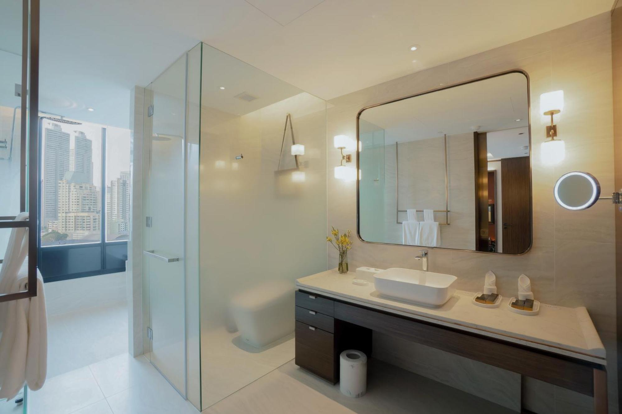 Silq Hotel & Residence, Managed By The Ascott Limited 曼谷 客房 照片 Bathroom